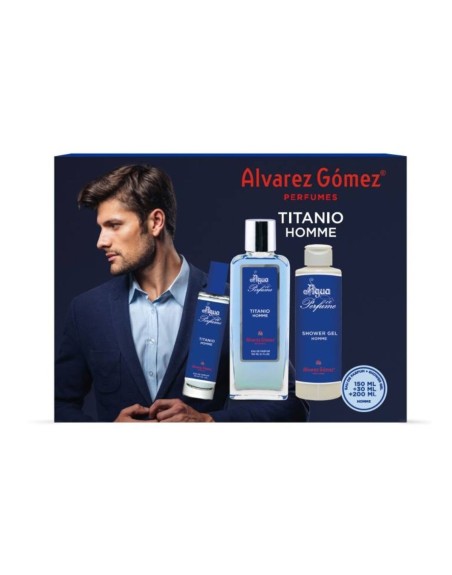 Parfume sæt til mænd Alvarez Gomez Titanio Homme 3 Dele