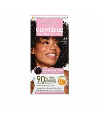 Semi-permanent Colourant L'Oreal Make Up Casting Natural Gloss Ammonia-free Nº 123-negro brownie 180 ml