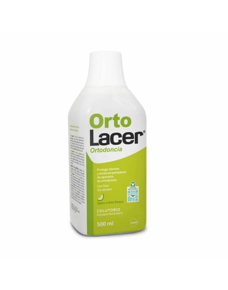 Mundspülung Lacer Ortolacer Kieferorthopädische Versorgung Neongrün 500 ml