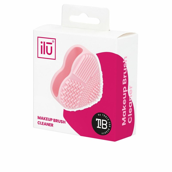 Renser til makeupbørster Ilū Brush Cleaner Hjerte Silikone (1 enheder)