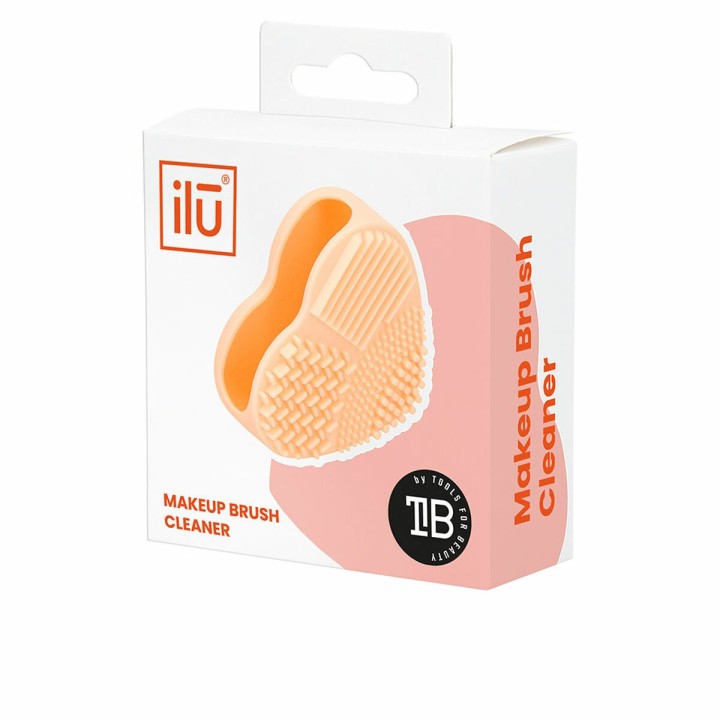 Renser til makeupbørster Ilū Brush Cleaner Hjerte Silikone (1 enheder)