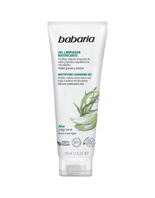 Ansigtsrens i gel-form Babaria Aloe Vera Mattende finish 150 ml