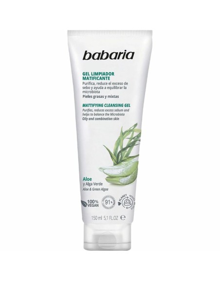 Ansigtsrens i gel-form Babaria Aloe Vera Mattende finish 150 ml