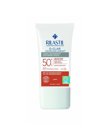 Facial Sun Cream Rilastil Sun System Unifying Spf 50 Light (40 ml)