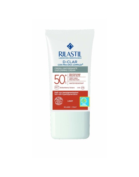 Facial Sun Cream Rilastil Sun System Unifying Spf 50 Light (40 ml)