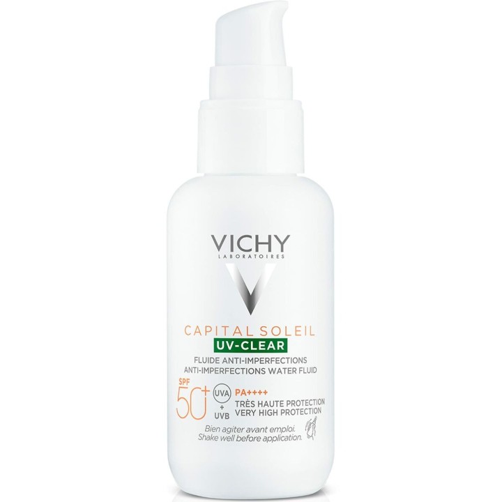 Sonnenschutz-Fluid Vichy Capital Soleil Uv Clear Anti-Schönheitsfehler Spf 50 (40 ml)