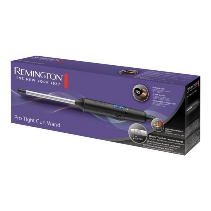 Spazzola Remington Pro Tight Curl Wand Nero Nero/Argentato Ceramica