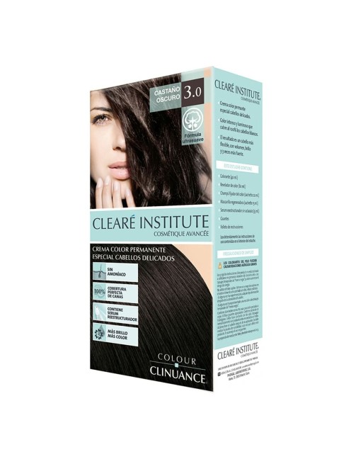 Permanent Colour Creme Clearé Institute Colour Clinuance Nº 3.0-castaño oscuro (1 Unit)