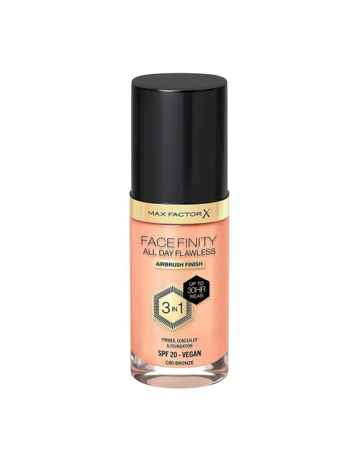 Cremige Make-up Grundierung Max Factor Facefinity 3 in 1 Spf 20 Nº 80 Bronze 30 ml