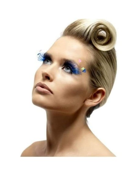 Falsche Wimpern Smiffy's Blau 3 Stücke (Restauriert A+)