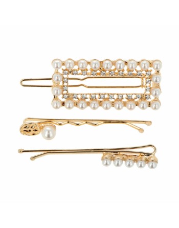 Epingles à chignon Inca   Doré Perles 3 Pièces