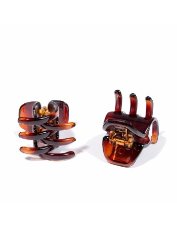 Hair clips Inca   2 Units Brown