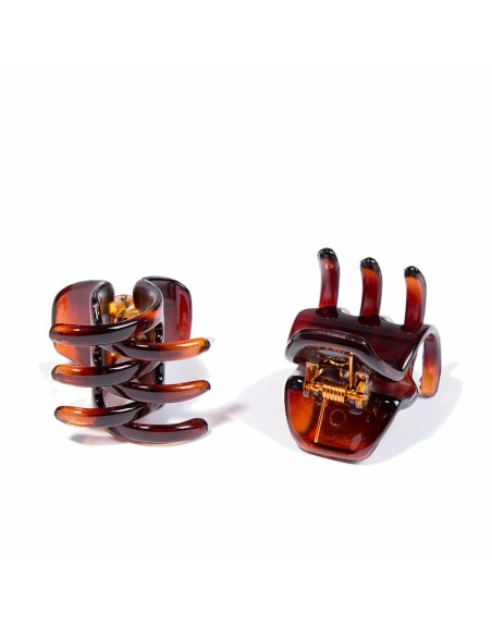 Hårklemmer Inca   2 enheder Brun