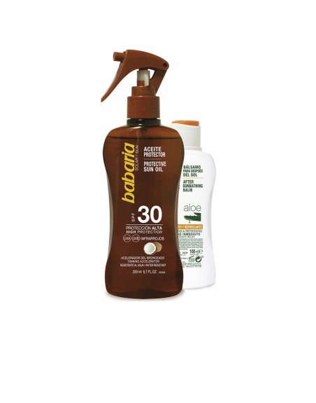 Solbeskyttelsessæt Babaria Solar Aceite Coco Lote 2 Dele Spf 30