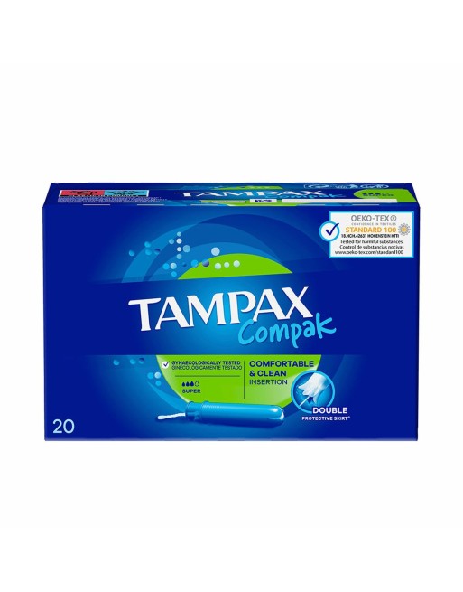 Tampones Super Tampax Compak 20 Unidades