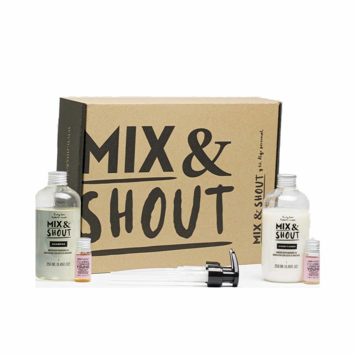 Champú Mix & Shout Rutina Rizado Fortalecedor Lote 4 Piezas Cabello rizado