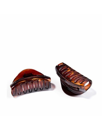 Pinze per Capelli Inca Pinza Grande Marrone 2 Unità