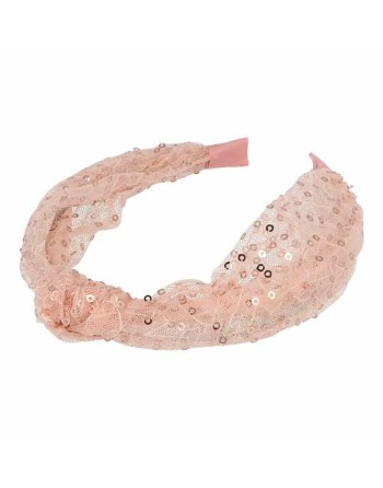 Hårbøjle Inca Paillietter Lasso Pink