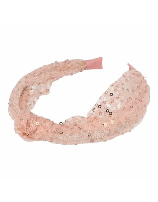 Diadema Inca Paillettes Fiocco Rosa