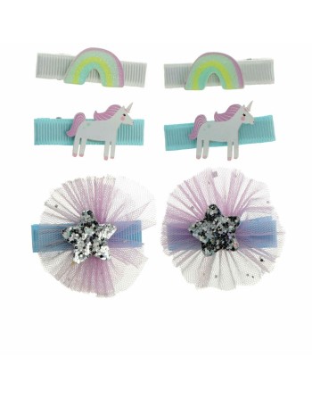 Hair Clips Inca Multicolour 6 Units