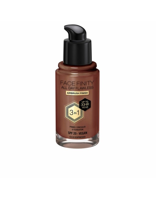 Crème Make-up Base Max Factor Face Finity All Day Flawless 3-in-1 Spf 20 Nº C110 Espresso 30 ml