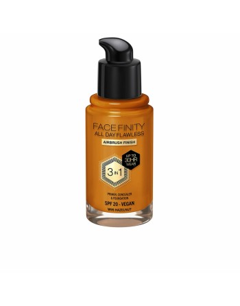 Crème Make-up Base Max Factor Face Finity All Day Flawless 3-in-1 Spf 20 Nº W95 Hazelnut 30 ml