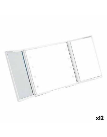 Specchio Tascabile Luce LED Bianco ABS 1,5 x 9,5 x 11,5 cm (12 Unità)