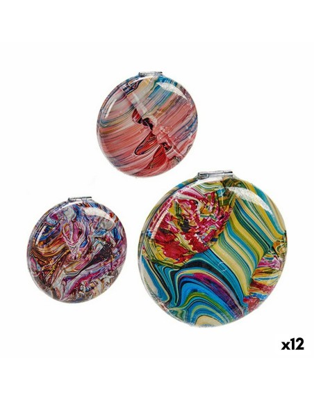 Taschenspiegel Kristall Kunststoff 8 x 2,4 x 8 cm (12 Stück)