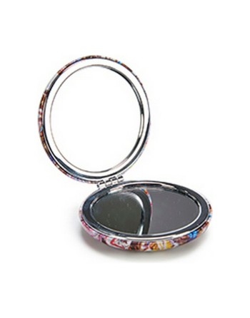 Pocket Mirror Crystal Plastic 8 x 2,4 x 8 cm (12 Units)