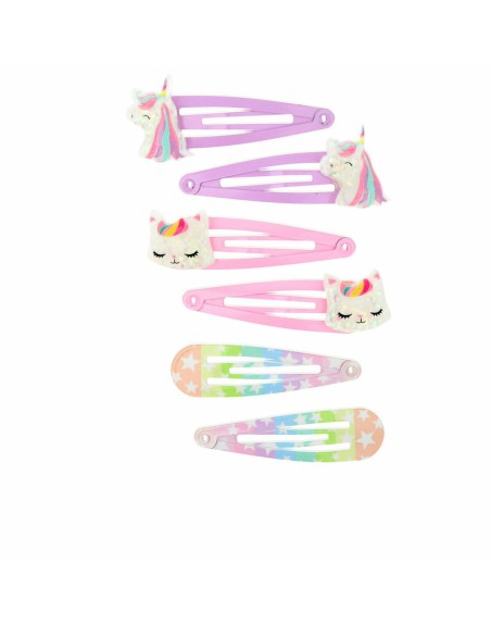 Pinces à cheveux Inca   Multicouleur Licorne 6 Unités