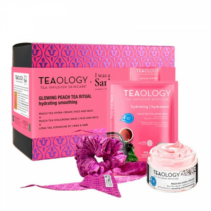 Kosmetiksæt Teaology   Fersken-te 3 Dele