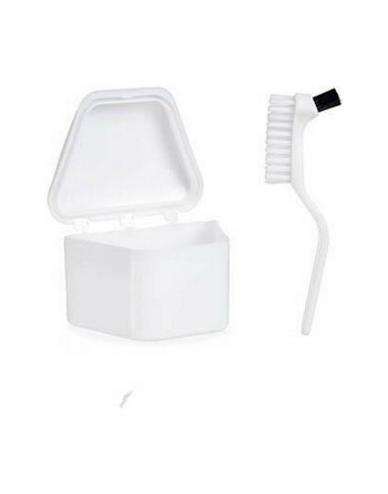 Set pour Dentiers Blanc polypropylène (12 Unités)