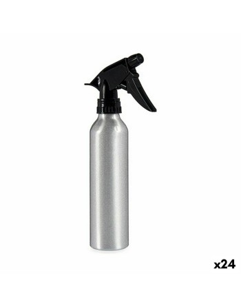 Bottiglia per nebulizzare Nero Argentato Alluminio 300 ml (24 Unità)