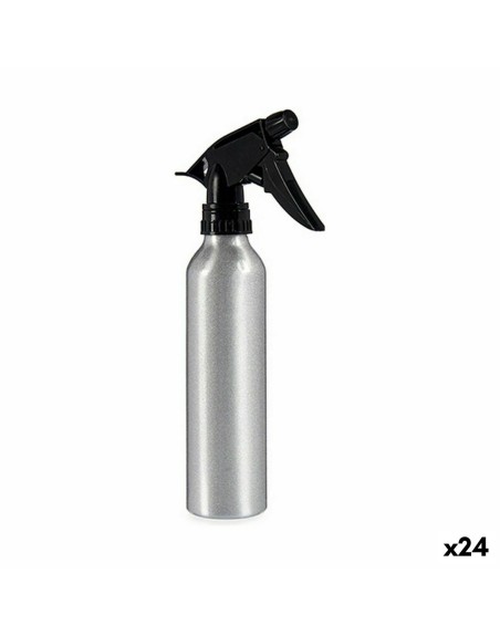 Bottiglia per nebulizzare Nero Argentato Alluminio 300 ml (24 Unità)