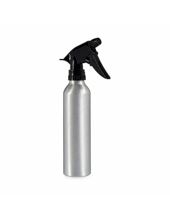 Sprayflaske Sort Sølvfarvet Aluminium 300 ml (24 enheder)