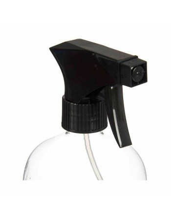 Atomiser Bottle Black Transparent Plastic 1 L (12 Units)