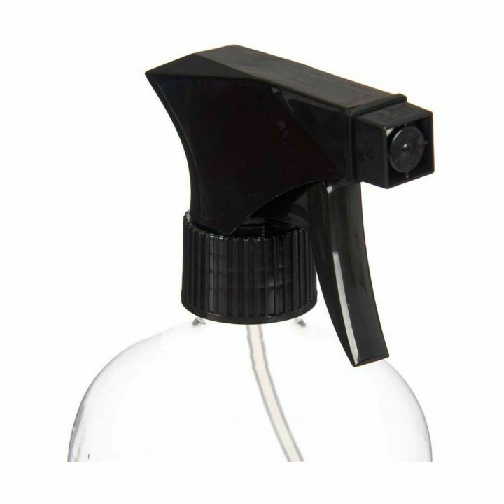 Sprayflaske Sort Gennemsigtig Plastik 1 L (12 enheder)