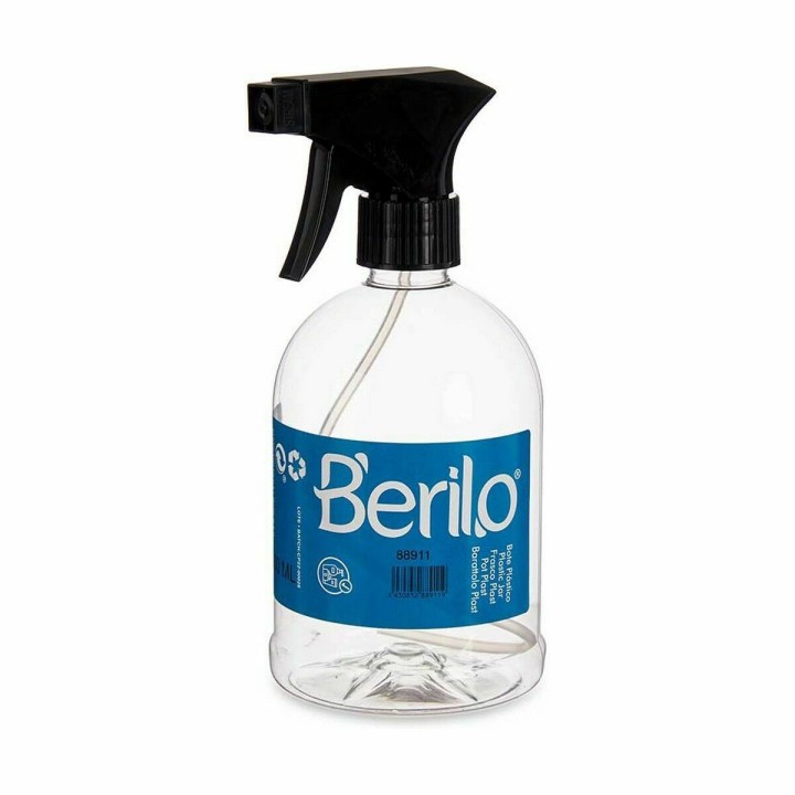 Sprayflaske Sort Gennemsigtig Plastik 500 ml (12 enheder)