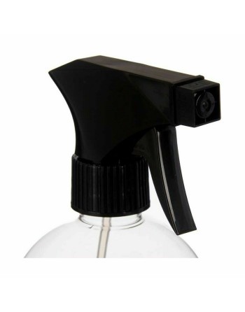 Sprayflaske Sort Gennemsigtig Plastik 500 ml (12 enheder)