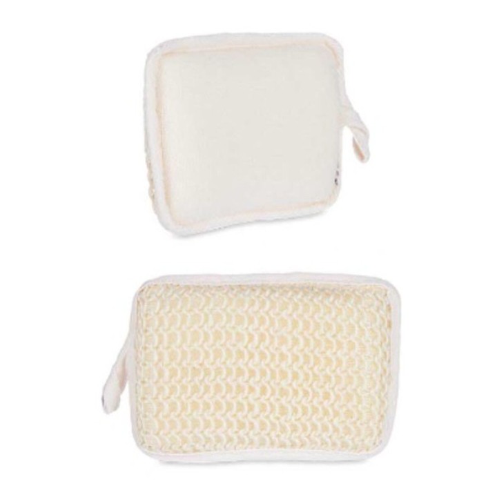 Körperschwamm Weiß Beige 11 x 16,5 x 3 cm (24 Stück)