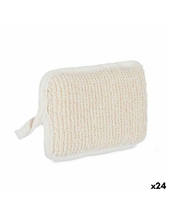 Body Sponge White Beige 11 x 16,5 x 2 cm (24 Units)
