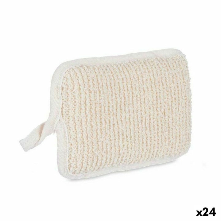 Esponja Corporal Blanco Beige 11 x 16,5 x 2 cm (24 Unidades)