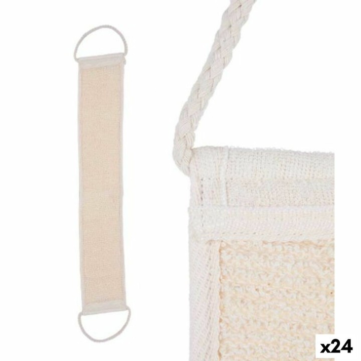 Esponja Corporal Con asas Blanco Beige 20 x 2,5 x 9,5 cm (24 Unidades)