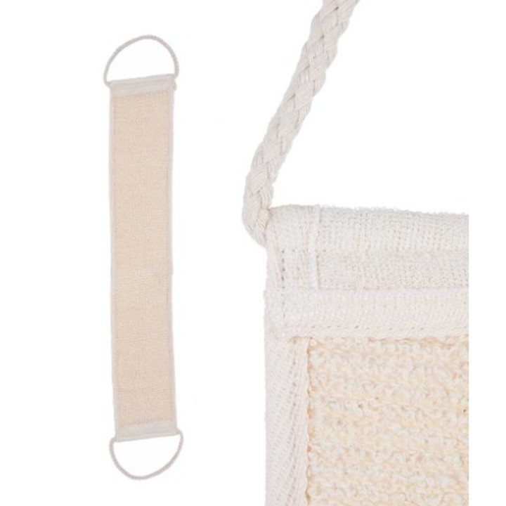 Svamp til Kroppen Med håndtag Hvid Beige 20 x 2,5 x 9,5 cm (24 enheder)