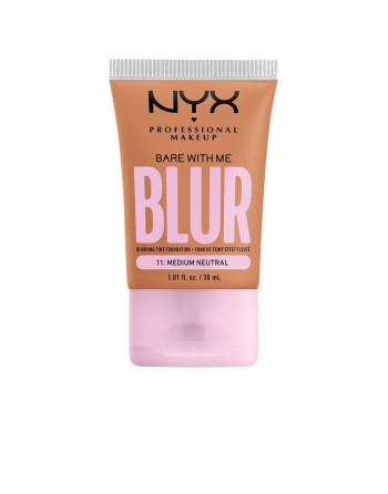 Base de Maquillaje Cremosa NYX Bare With Me Blur Nº 14 Medium tan 30 ml