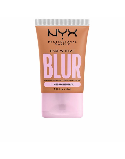 Base de Maquillaje Cremosa NYX Bare With Me Blur Nº 14 Medium tan 30 ml