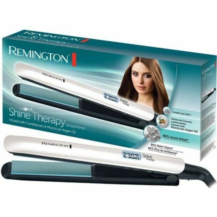 Glätteeisen Remington Shine Therapy S8500 Weiß Schwarz/Silberfarben