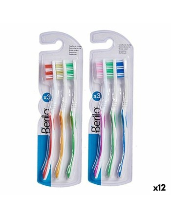 Brosse à Dents Jaune Bleu Rouge Vert (12 Unités)