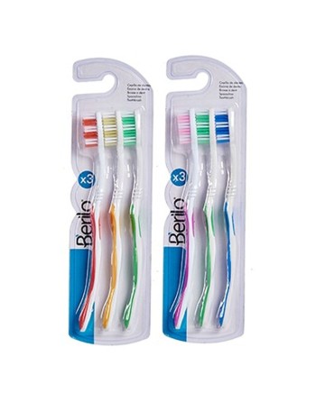 Cepillo de Dientes Amarillo Azul Rojo Verde (12 Unidades)