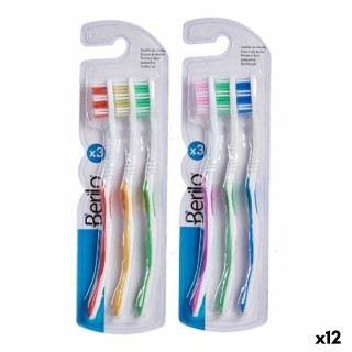 Cepillo de Dientes Amarillo Azul Rojo Verde Rosa (12 Unidades)